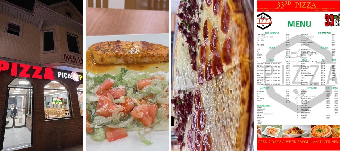 33rd Pizza Menu